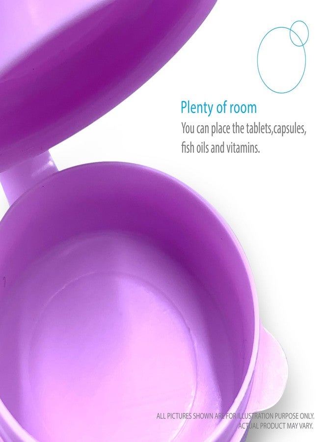 Deke Home - Pill Container Small, Round Pill Organizer, 3 Pack Single Pill Case for Medicine, Daily Mini Pill Box for Purse or Pocket, Light Storage for Travel, BPA Free (3 Colors) - Image 3